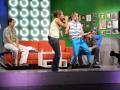 dani umpi y francis andreu hace karaoke en la tv