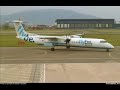 Flybe Bombardier Dash 8 Q400 landing at Belfast City