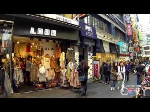 Walking around Seoul - Myeongdong shopping district (day & night)