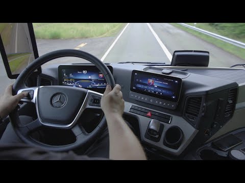 All New Mercedes ACTROS L 2023 - Cabin Presentation and Highway Driving