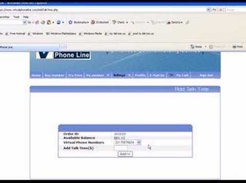 How to Add Talk Time to your Virtualphoneline Account