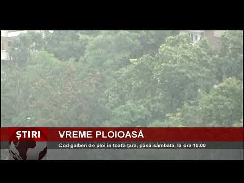Cod galben de ploi în toată țara, până sâmbătă, la ora 10.00