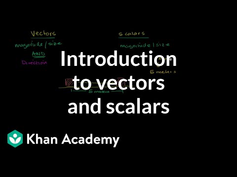 Introduction to vectors and scalars