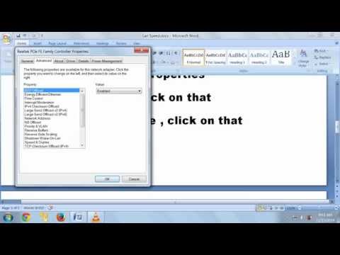 how to set ethernet speed in windows
