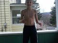 Shane, Shirtless, In the cold. :D