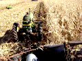 John Deere picking corn with a new idea picker