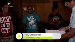 Roly Santacroce en el barrio Alfonsín
