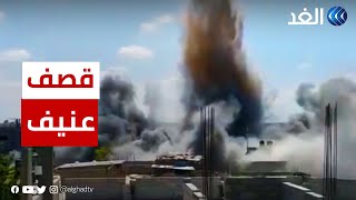 شاهد.. قصف إسرائيلي عنيف على منزل في بيت لاهيا بقطاع غزة