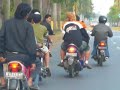 Police Operation, illegal bike race. Indonesia
