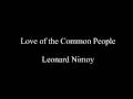 Love of the Common People - Leonard Nimoy