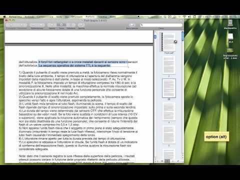 Trucchi. Selezione del testo e anteprima - Mac OSX Trucchi. Selezione del testo e anteprima - Mac OSX
