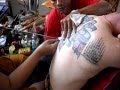 Sak yant tattoo in Wat Bang Phra