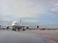 Arrival Lufthansa Airbus A340 in Düsseldorf