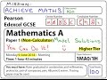 GCSE Maths Edexcel June 2014 1H Higher Non-Calculator (complete paper) GCSE Maths Edexcel June 2014 1H Higher Non-Calculator (complete paper)