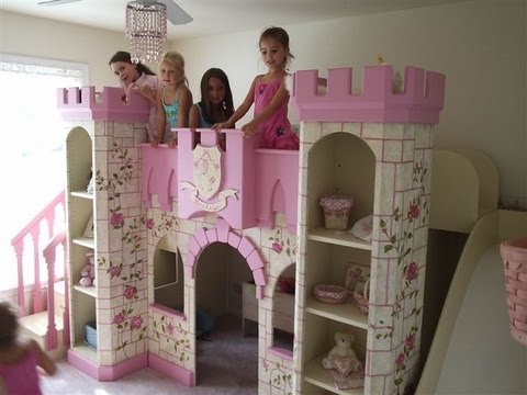 beds - Princess Room Makeover for Little Girls Perfect Disney Princess Room Princess bed, Princess Castle Theme Bed, Princess Castle Playhouse loft bed, Princess Ca...