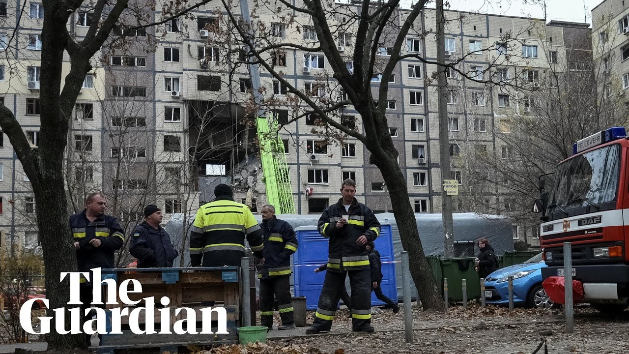 Dnipro residents rescued from tower block after fatal Russian drone strike