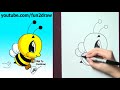 How to Draw Cartoon Characters – Bumble Bee in 2 min