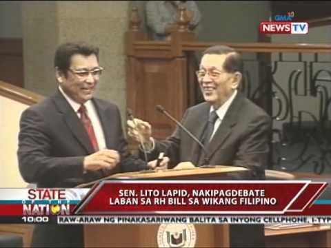 SONA: Sen. Lito Lapid, Filipino ang ginamit sa Senate debate
