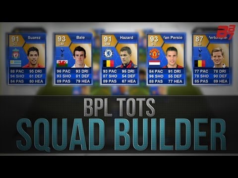 FIFA 13 Ultimate Team Squad Builder | Team Of The Season BPL