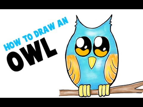 how to draw owl step by step