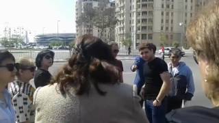 Koroğlu metro stansiyasının qabağında "Baku Bus"lara etirazlar edildi