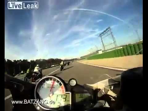 Bike crash lucky escape
