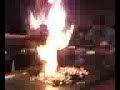 Habachi grill fire