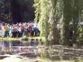 french teacher jumps in pond