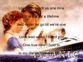 Titanic with text.