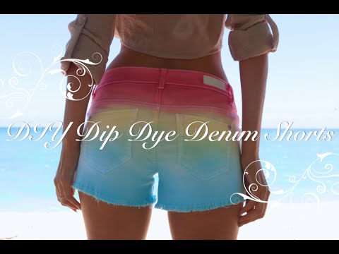 how to dye denim shorts