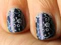 Nailstamping  romantische Ranken / Entenrennen