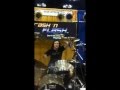 Filipe Torres demonstrating the AWESOME effect of 5000 watts of drummer controlled lighting at  PAS