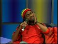 magamus dan on the set of synergytv's synergy nights wacky wednesday... the prelude to the 3-0 soca warriors victory over cuba... mention is made of fart and a political party called poom or pum
