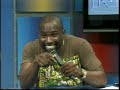 magamus dan on the set of synergytv's synergy nights wacky wednesday... the prelude to the 3-0 soca warriors victory over cuba... mention is made of fart and a political party called poom or pum