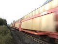 BR140 mit Autozug nach K�ln-Bonn und Bauzug Richtung  S�den bei Rheinbreitbach