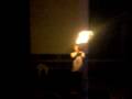 mat jugglying at closing campfire