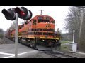 (HD) PW 2313 freight train crossing at  Roberts, Oregon