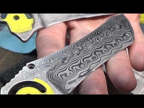 blades - For this webisode we are etching 3 damascus knife blades and 4 clips. These are made from Swedish Damasteel, a very high quality steel that I really enjoy wo...