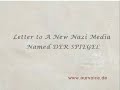 Letter to A New Nazi Media Named DER SPIEGEL