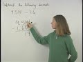 Watch Video on Subtracting Decimals - Math Help