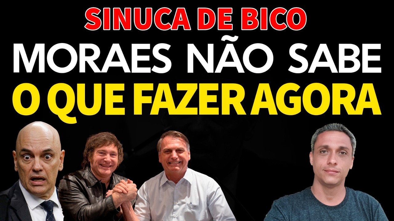 Moraes está  em uma sinuca de bico - Milei quer visitar Bolsonaro no dia 25