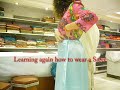 Learning how to wear a saree