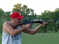 Here is the American 180 .22 machine gun. The drum holds 275 rounds and never misses a beat.
