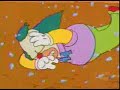 Sideshow Bob hates television and tries to ban it; however Krusty finds a way to stay on air. As a result, Bob tries to kill him...emphasis on 'try' xD