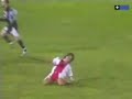 Falling in the soccer game. Falling in the soccer game.