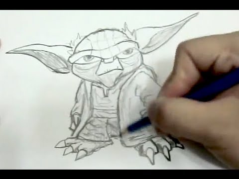 how to draw easy yoda