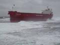 Salvage begins on the Pasha Bulker, Nobbys Beach, Newcastle