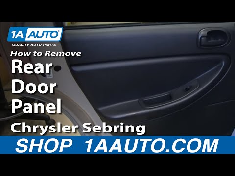 How To Remove Install Rear Door Panel 2001-06 Chrysler Sebring