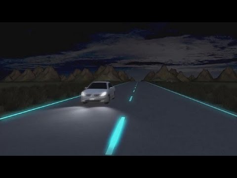 Auto - La maquette de l'autoroute de demain ressemble à un décor de jeu vidéo... Mais son tronçon lumineux, pourtant, est bien réel : il tapisse une partie de l'aut...