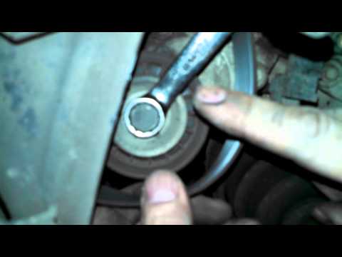 Serpentine belt replacement 2003 Mazda 6 2.3L Install remove replace how to change